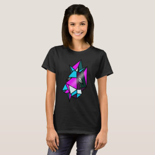 Snygga Isometriska Neon Geometriska Former Triangu T Shirt
