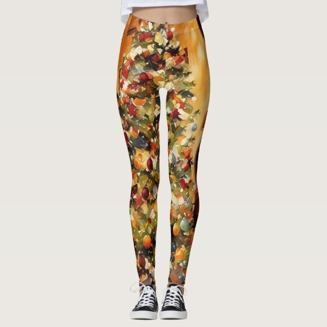 Snygga Julgran Leggings (Framsida)