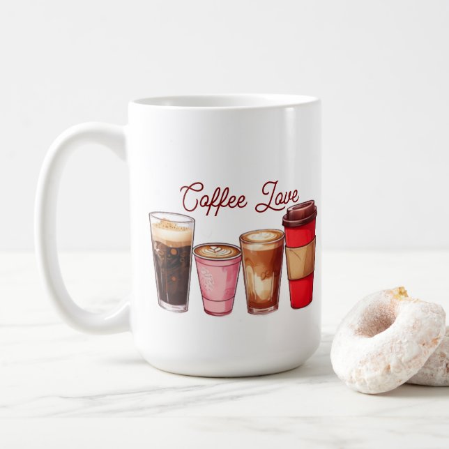 Snygga kaffekoppar Mugg Mysig kaffekärlekare Keram (Med munk)