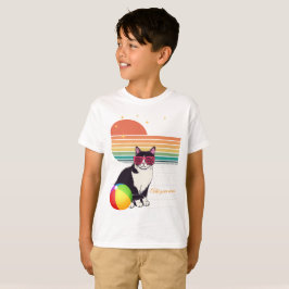 Snygga kattvibbar vid solnedgång t shirt