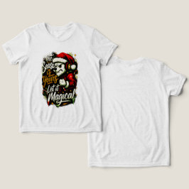 Snygga Kids Jul Edgy Santa Bear DJ T-Shirt