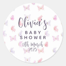 Snygga Klistermärken Med Fjärilstema För Festen.