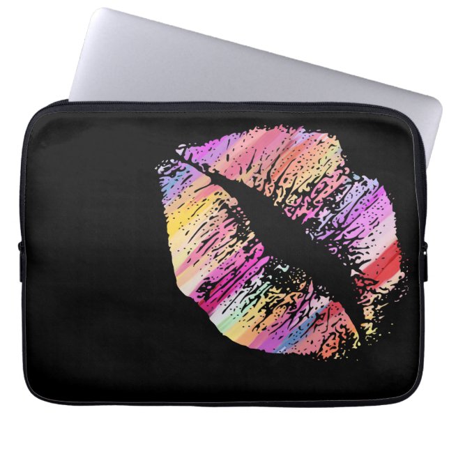 Snygga läppar #21 laptop sleeve (Framsidan)