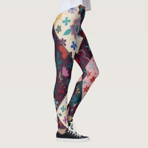 Snygga lapptäcksleggings leggings