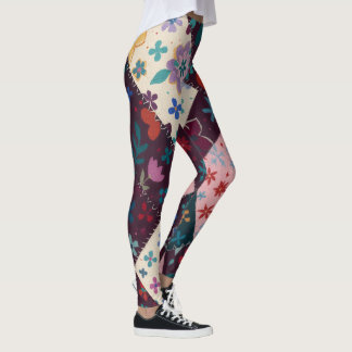Snygga lapptäcksleggings leggings