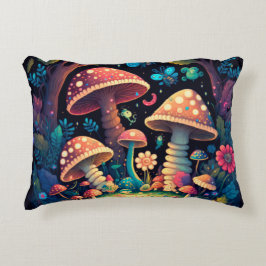 Snygga magiska svampar prydnadskudde