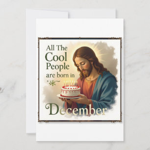 Snygga människor födda i december julkort