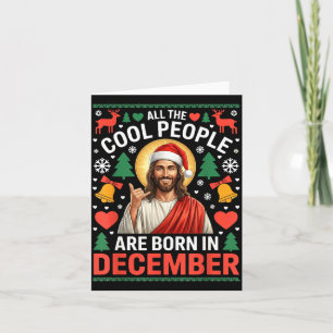 Snygga Människor Föds I December Kristna Jul Kort