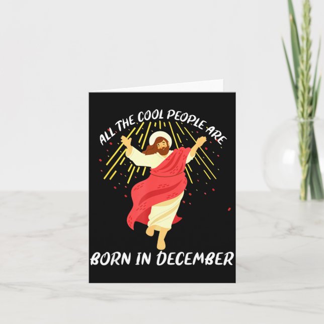Snygga Människor Föds I December Kristna Jul Kort (Framsida)