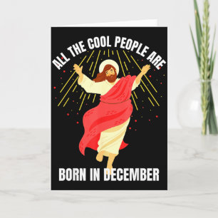 Snygga Människor Föds I December Kristna Jul Kort