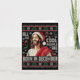Snygga Människor Föds I December Kristna Jul Kort