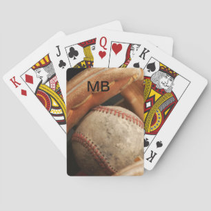 Snygga monogram baseboll-tema poker spelkort