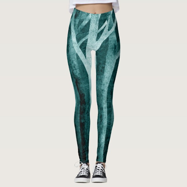 Snygga mönstrade designerleggings leggings (Framsida)