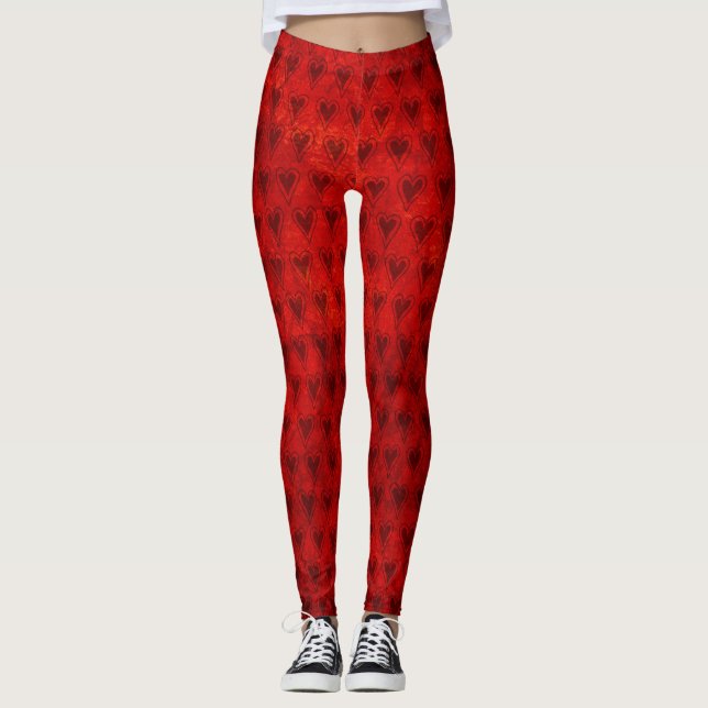 Snygga mönstrade designerleggings leggings (Framsida)
