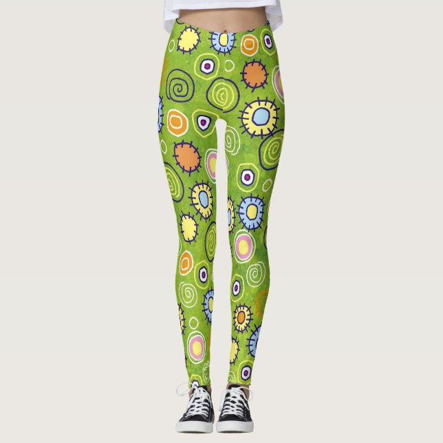 Snygga mönstrade leggings (Framsida)