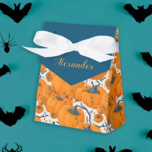 Snygga Orange Pumpa Höst Halloween Presentaskar