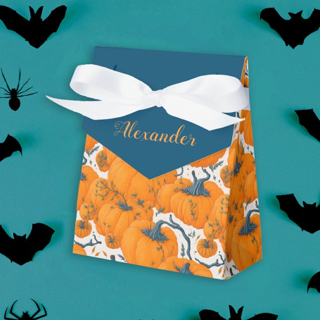 Snygga Orange Pumpa Höst Halloween  Presentaskar (Skapare uppladdad)