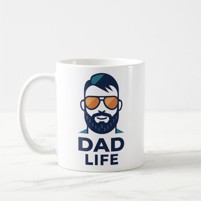 Snygga pappabrillor stil kaffemugg (Vänster)