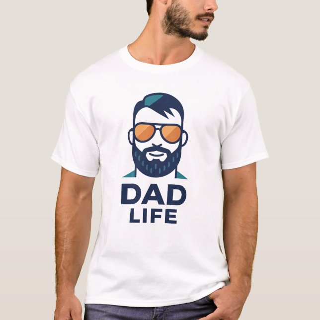 Snygga pappabrillor stil t shirt (Framsida)
