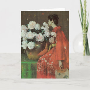 Snygga Peonies av William Merritt Chase Kort