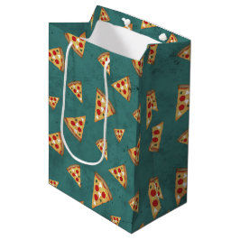 Snygga pizzaskivor vintage teal mönster