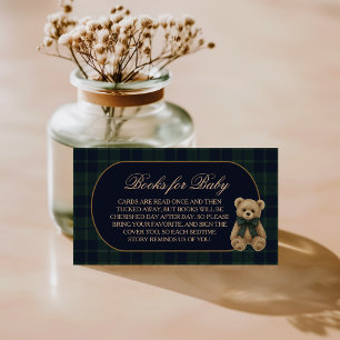 Snygga polotröja Björn Baby Shower-böcker för bebi Tilläggskort