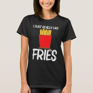 Snygga pommes frites för män kvinnor snabbmat matr t shirt