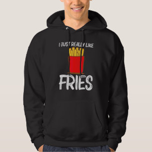 Snygga pommes frites för män kvinnor snabbmat rätt hoodie