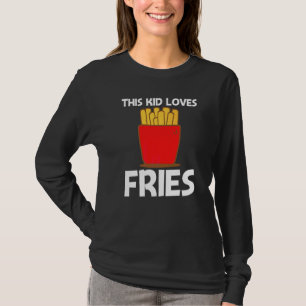 Snygga pommes frites för pojkar snabbmat rätt mell t shirt