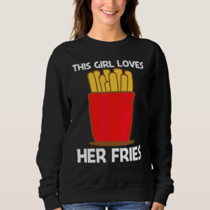Snygga pommes frites för tjejers barn snabbmat mat t shirt