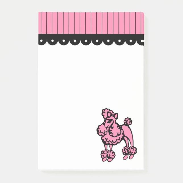 Snygga Poodle Post It-lappar Post-it Block (Framsida)