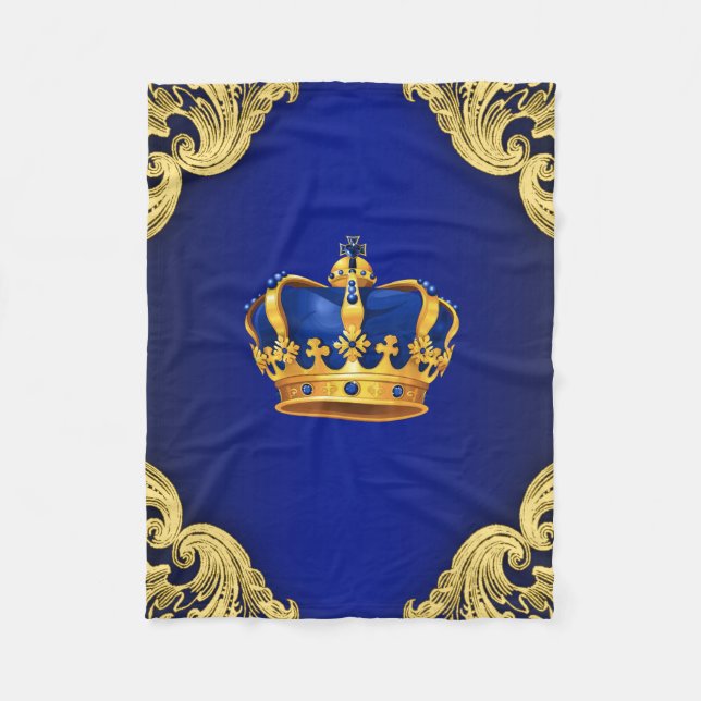 Snygga prinsbabytäcken fleecefilt (Framsidan)