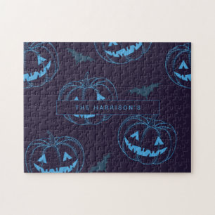 Snygga Pumpa Fladdermöss Halloween Namn Pussel