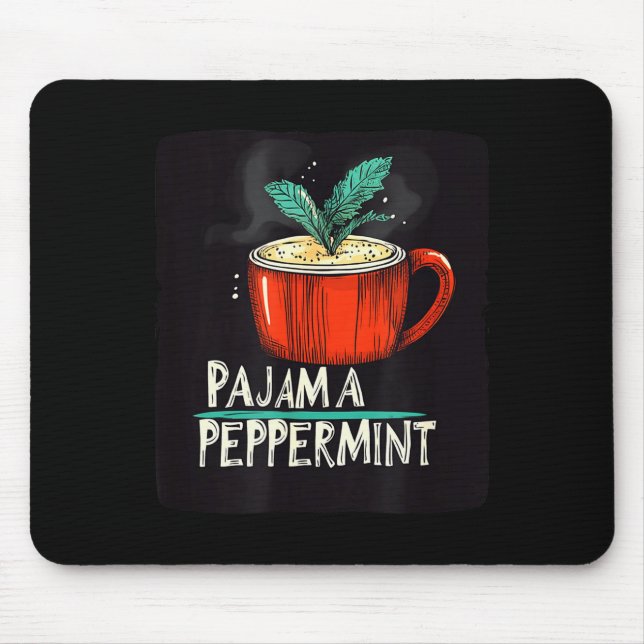 Snygga Pyjamas Och Pepparmint Kostym  Musmatta (Framsidan)