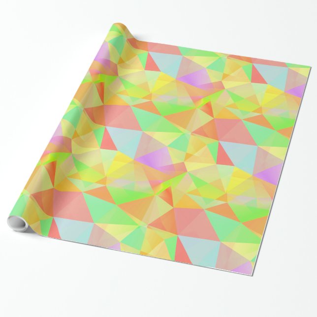 Snygga roliga och färgglada trianglar mönster presentpapper (Utrullad)