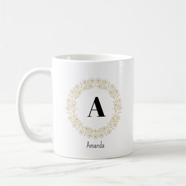 Snygga Romantic Vår Girly Flowers Kaffemugg (Vänster)