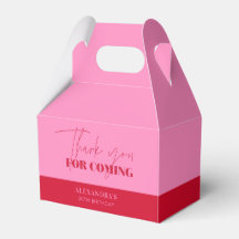 Snygga Rosa Röda Födelsedags Tack Presentlådor