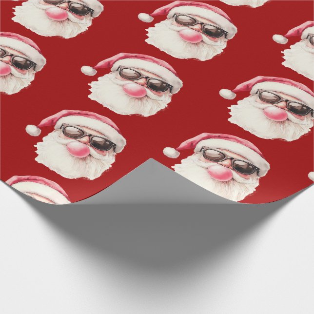 Snygga Santa-bubbelgummisolglasögon jul röd Presentpapper (Hörn)