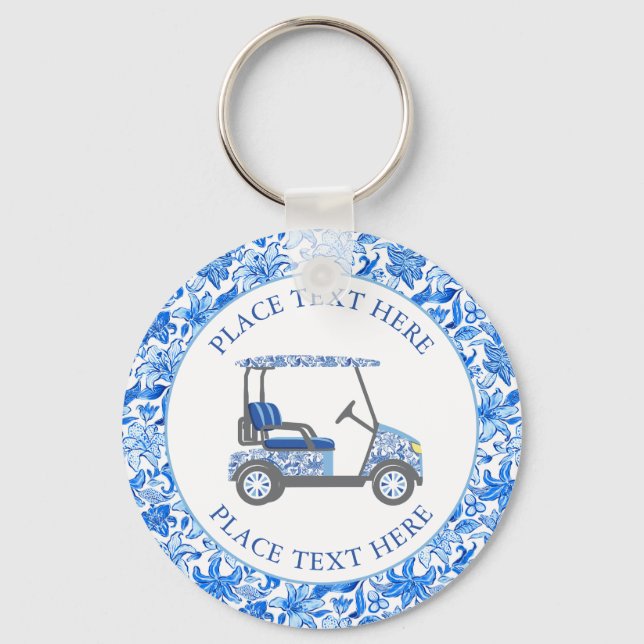 Snygga sköldpaddor golfkärra nyckelring (Framsida)