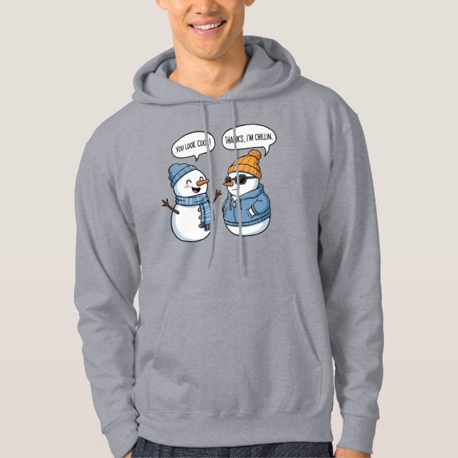 Snygga snömannavänner hoodie (Framsida)