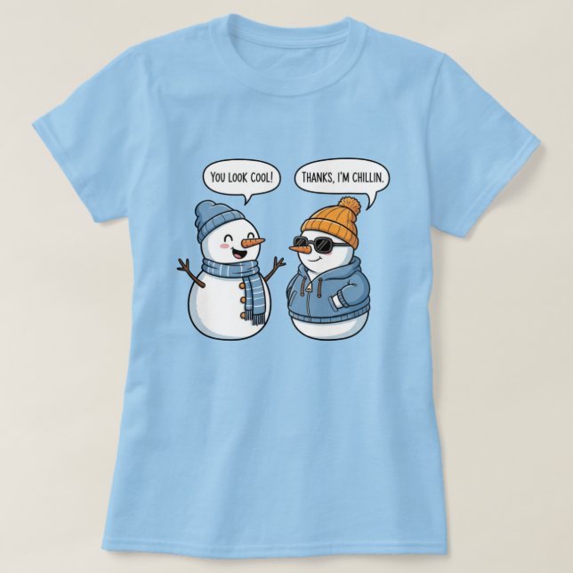 Snygga snömannavänner t shirt (Design framsida)
