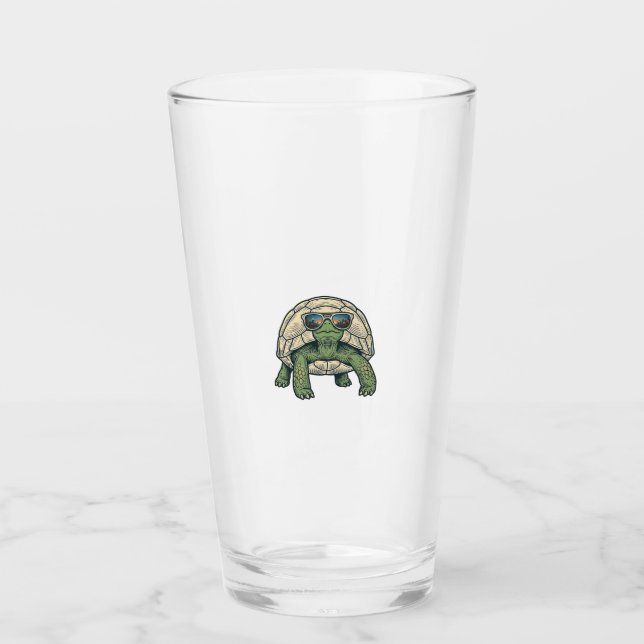 Snygga solglasögon Sköldpadda Vintage Vector Desig Glaskopp (Framsida)
