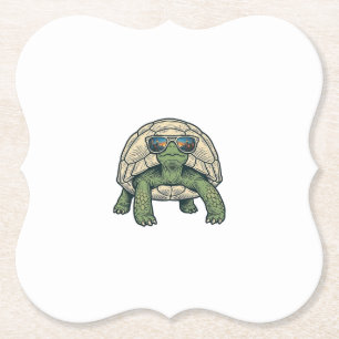 Snygga solglasögon Sköldpadda Vintage Vector Desig Underlägg Papper