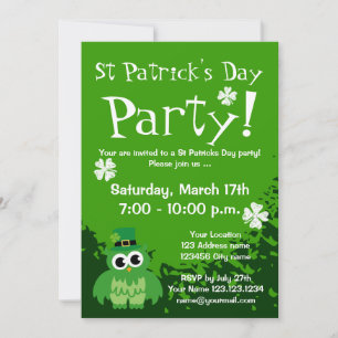 Snygga St Patricks Day-festlighetsinbjudningar A Inbjudningar
