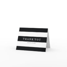 Snygga svarta ränder Tack-kort