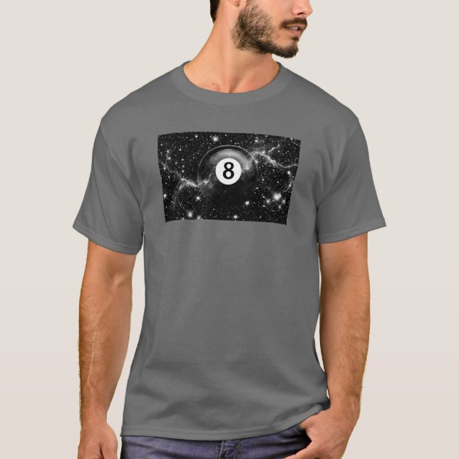 Snygga T-shirts med 8 Ball-tema för poolspelare (Framsida)