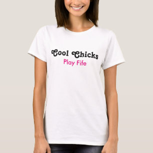 Snygga tjejer spelar fife t-shirt