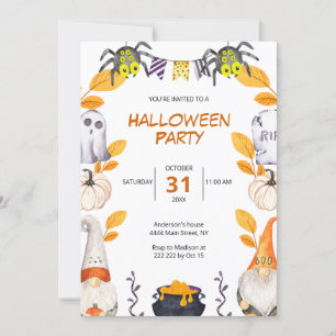 Snygga Tomtenissar Halloween-inbjudan Inbjudningar