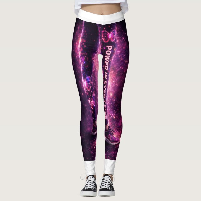 snygga tryckta damleggings heltäckande tryck leggings (Framsida)