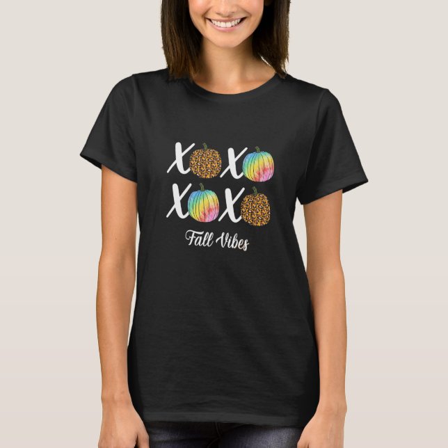 Snygga XO XO Höststämning Kärlek Höst Y' All Illus T Shirt (Framsida)
